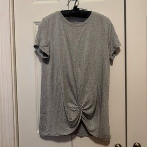 Art Class Super Soft Knotted Tee – Girls XL (14–16) – Light Gray